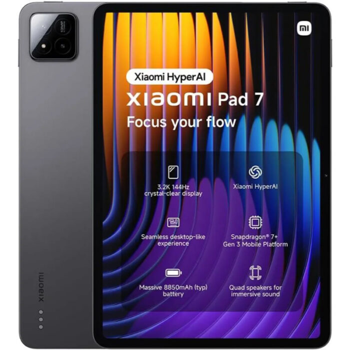 XIAOMI PAD 7 + Clavier, Tablette, 128 Go, 11,2 pouces, Gris