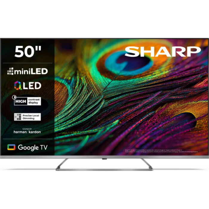 Smart TV Sharp 50JP7265E 50 pouces 4K MiniLED QLED Google TV HDR Dolby Vision Harman Kardon DVB-T2 Noir